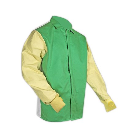 MAGID 1837Grtw Fr Welding Jacket W/Ansi Cut Level 4 Sleeves And Fr Mesh Back 1837GRTW-L